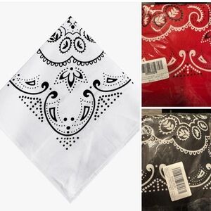 3 pieces 27"x27" 100% Cotton Bandanas,  Handkerchiefs - new in package!